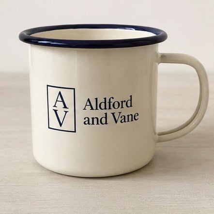 Colour-Rim Enamel Mugs