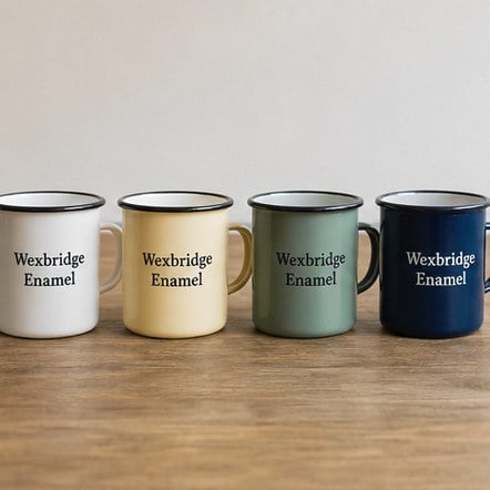Customized enamel mugs for cafes and roasteries