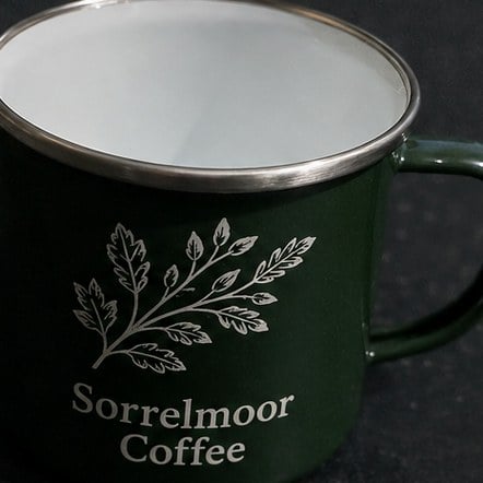 Enamel mugs with logo printing
