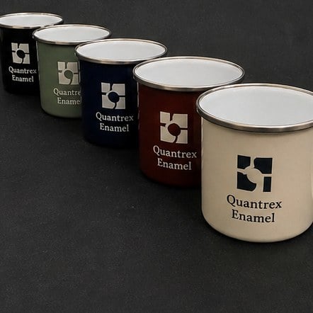 Promotional custom enamel mugs with company logo